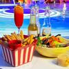 Керамическое ведерко для закусок со полосками и мультяшным рисунком, 25,36 унции, емкость для картофеля фри и попкорна для киноночи, домашний декор