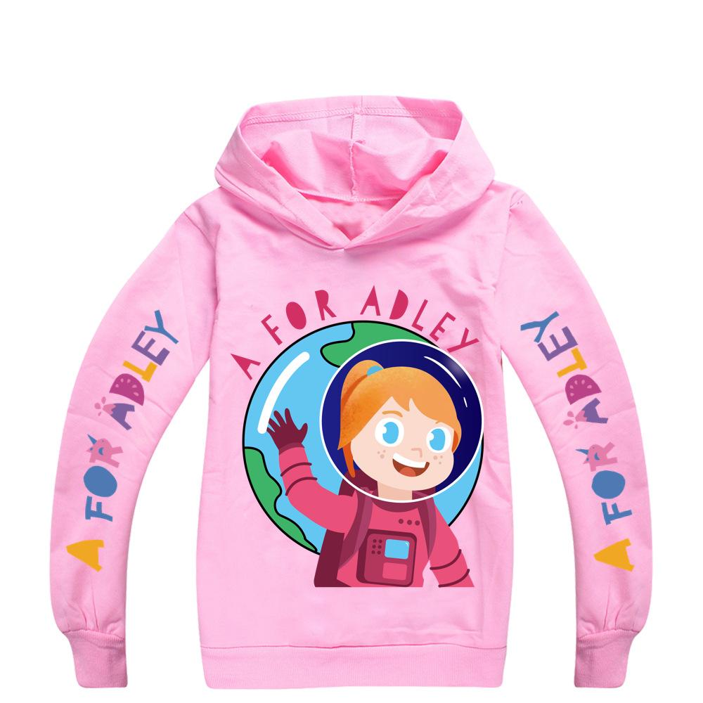 Мультяшная повседневная модная толстовка с капюшоном A for Adley для мальчиков и девочек на осень и зиму, теплая спортивная толстовка