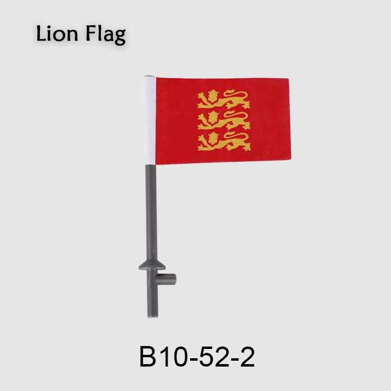 Средневековые военные флаги, серия «Военный замок», рыцарь, солдат, воин, аксессуары, строительные блоки, Древний Священный Рим, кирпичики, игрушки, подарки.