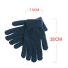 Women Winter Warm Basic Thicken Wool Knitted Mittens Plush Lining Full Fingered Gloves