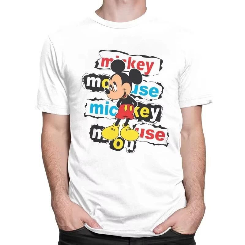 2025 New Custom Mens Mickey Mouse T Shirt Short Sleeves Cotton Tshirts Streetwear T-shirt Casual Tees Slim Fit Clothing