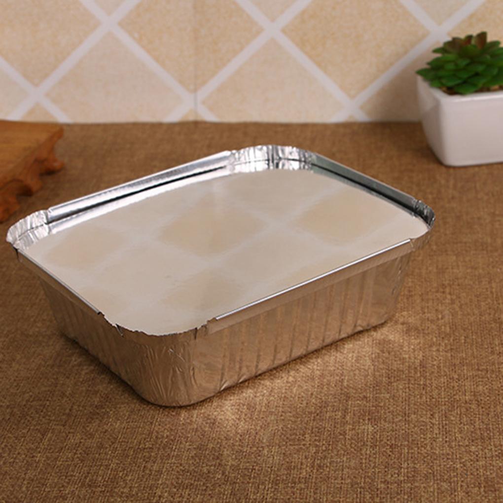 Pack of 10 Aluminum Foil Pans Take-out Containers Large Capacity Food Container Baking Plate Home Tools Single-use Pan