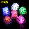 Водонепроницаемый светодиодный кубик льда, многоцветный, мигающий, светящийся в темноте, для бара, клуба, вечеринки, украшения вина
