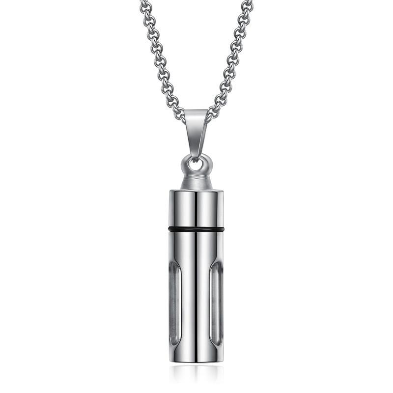 Necklace Can Open Perfume Bottle Pendant Fragrance Essential Oil Necklace Creative Men 'S