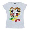 Womens/Ladies Mickey And Minnie Mouse Hippie Love Cotton T-Shirt