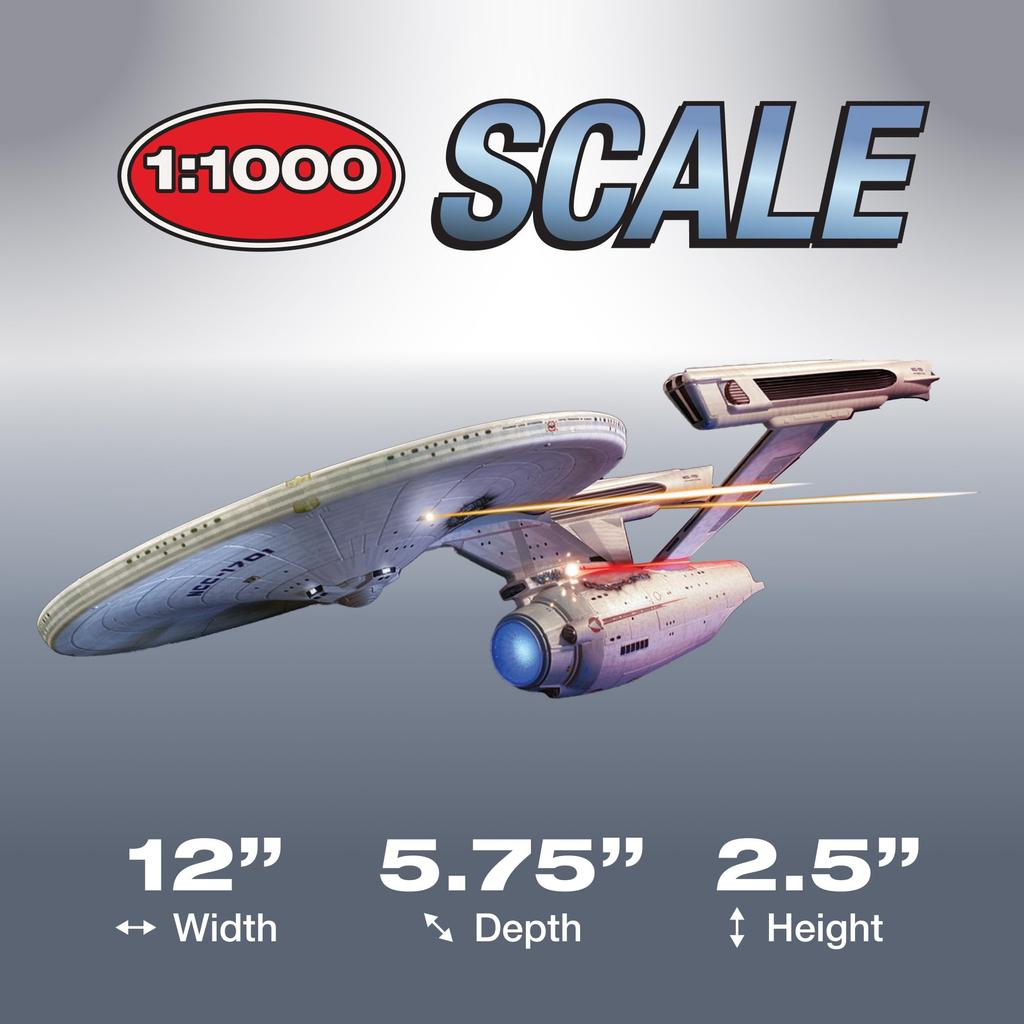 Polar Lights Star Trek The Wrath of Khan Enterprise Renovated Scale Plastic Model POL974 U.S.S. NCC-1701 1/1000