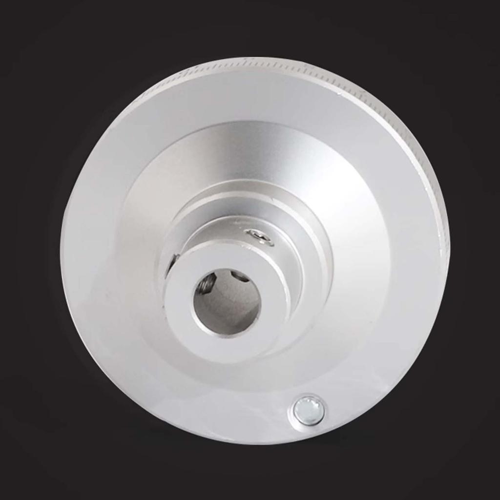 Aluminum Alloy Lathe Hand Wheel with High-definition Scale, Manual Slide Hand Crank Wheel for Metalworking Equipment