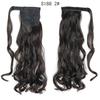 XINRAN Long Ponytail Synthetic Hairpiece Wrap On Clip Hair Extensions Ombre Brown Ponytail  Blonde Hair