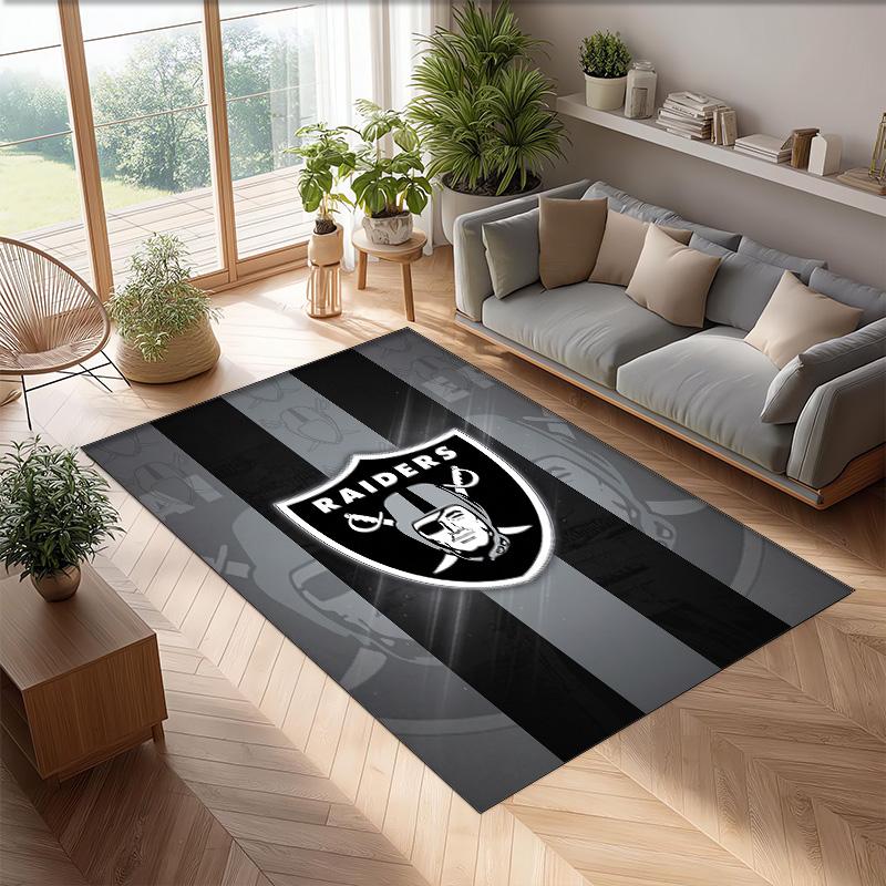 Las Vegas Raiders Crystal Velvet Carpet Soft Anti?Slip Floor Mat Comfortable Home Living Room Bedroom Decor Rug