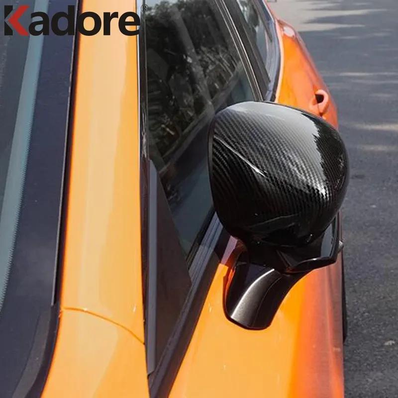Accessories For Mazda CX30 CX-30 2024 Carbon Fiber Car Rearview Mirror Cover Trim Side Wing Mirrors Cap