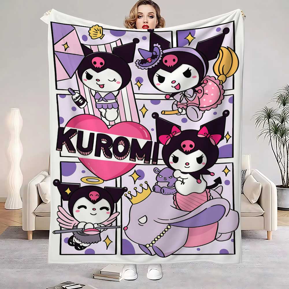 Роскошное одеяло для диванов Кавайи Куроми Пледы для кровати King Size Домашний интерьер Пушистый клетчатый плед Накидка на колени Мягкое одеяло для сна и пледы Диванная меховая накидка