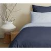 Complete Pack 6 Pieces Navy/Sky Blue Reversible Duvet Cover for Bed 180 X 200 Cm "King Size"