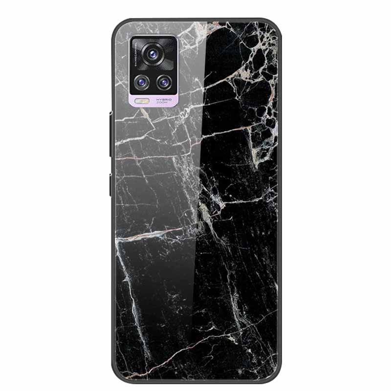 Glass Back Cover For Vivo V20 Pro 5G Case Coque Hard Tempered Glass Case For Vivo V20 Pro 2020 Phone Case Cover Soft Bumper Para