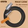 Кабель USB-C для быстрой зарядки 120 Вт из цинкового сплава с жидкой мягкой резиной для Android