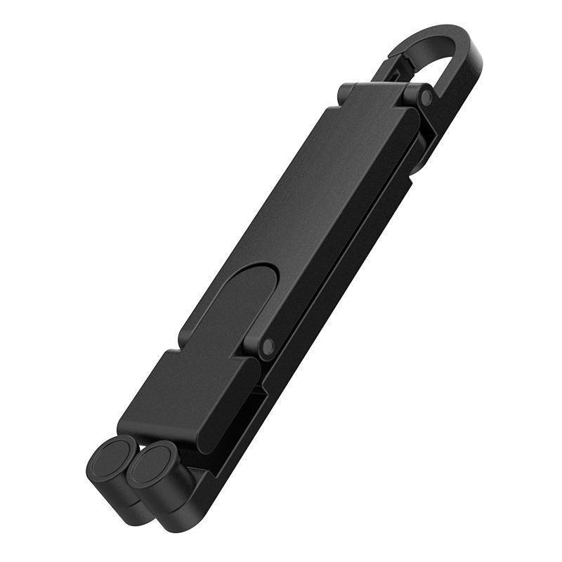 Mini Portable Keychain Phone Stand Aviation Aluminum Anti-slip Adjustable for Travel Live Streaming Vlog Shooting