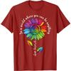 Rainbow Sunflower Be Kind Autism Awareness Graphic Tee Casual Cotton T-Shirt Unisex