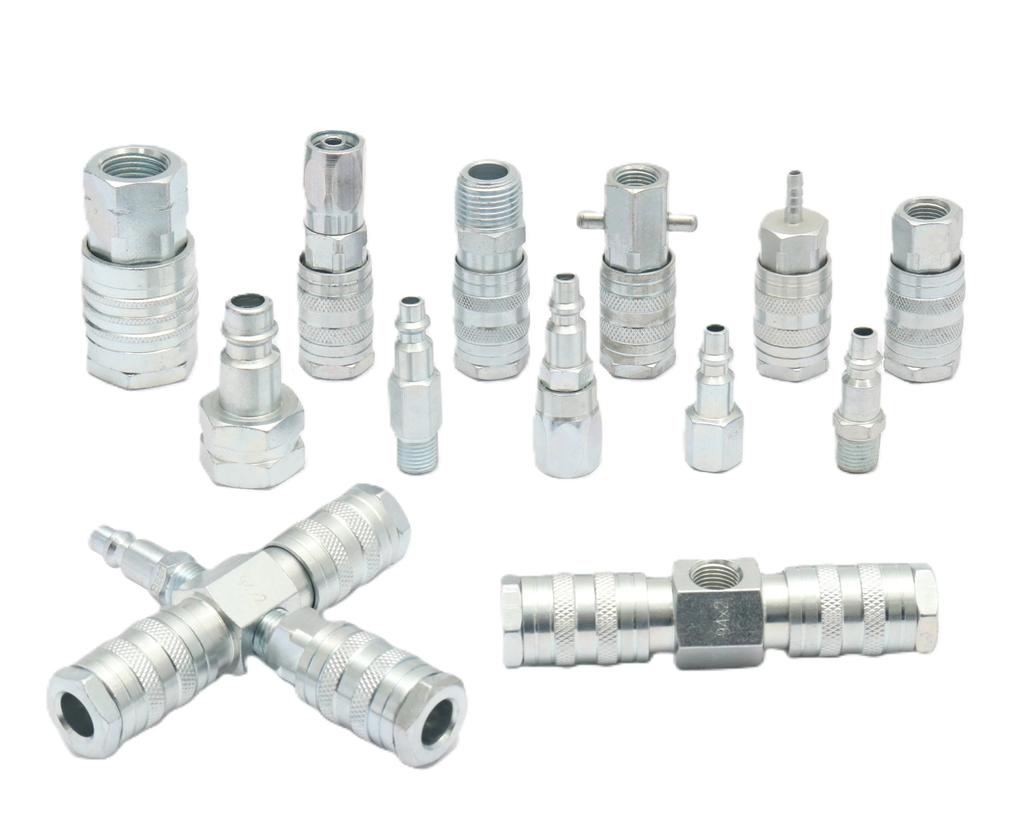 Customized Israel Standard Steel Galvanized BSPT Thread Air Fittings 1/2 Body Size Durable Quick Connect Couplers for Pneumatic