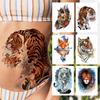 Watercolor 3D Tiger Temporary Tattoo For Women Men Adult Kids Fox Lion Tattoos Sticker Body Art Drawing Fake Animal Tatoos Decor