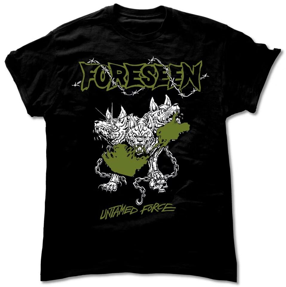 FORESEEN - дикая сила Черная футболка с коротким рукавом Все размеры AM327 Унисекс футболка