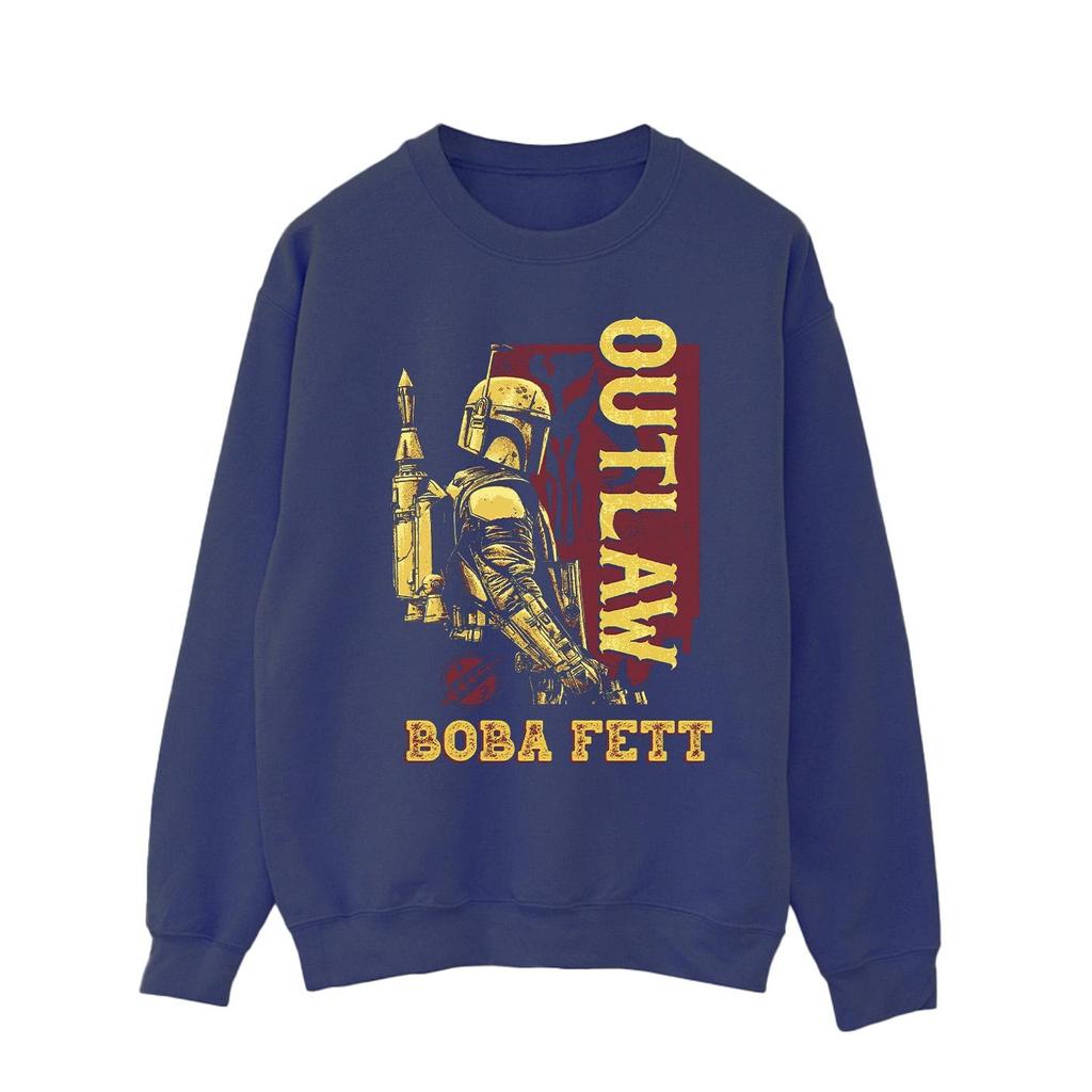 Star Wars Mens The Book Of Boba Fett Distressed Outlaw Sweatshirt