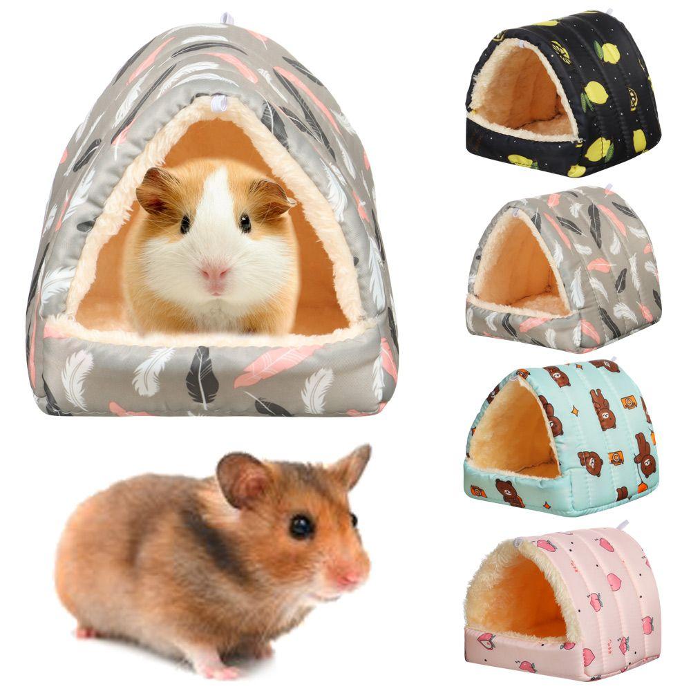 Cute Mini Cage Comfortable Winter Small Animal Sleeping Bed Guinea Pig Nest Hamster House Warm Mat