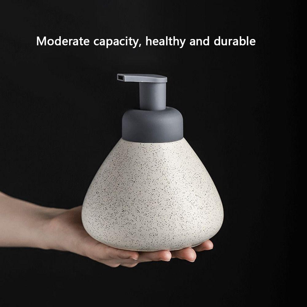 Speckled Matte Foaming Liquid Soap Dispenser Ceramic Foamer Sparkling Bottle Hotel