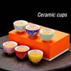 Керамическая чашка для чая с эмалевым покрытием, фарфоровая чаша для чая, чашки для эспрессо, керамическая кружка для кофе, кружки для послеобеденного чая, кофейные чашки, 1 шт.