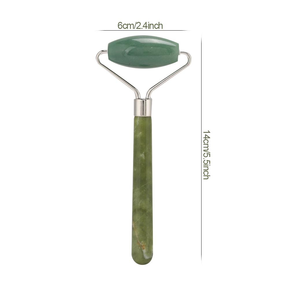 Массажер для лица Jadestone Roller, подтяжка кожи, лифтинг, против морщин, массажный инструмент для лица(Розовый КварцЯшма Одиночная Голова )