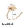Аксессуары для ванной комнаты Набор фурнитуры Крючок для полотенец Мыльница Держатель для телефона Держатель для туалетной бумаги Держатель для туалетной щетки Нержавеющая сталь, матовое золото