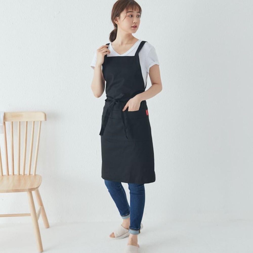 Hanging Neck Household Waterproof Apron Cotton Kitchen Apron Japanese-style Apron Restaurant