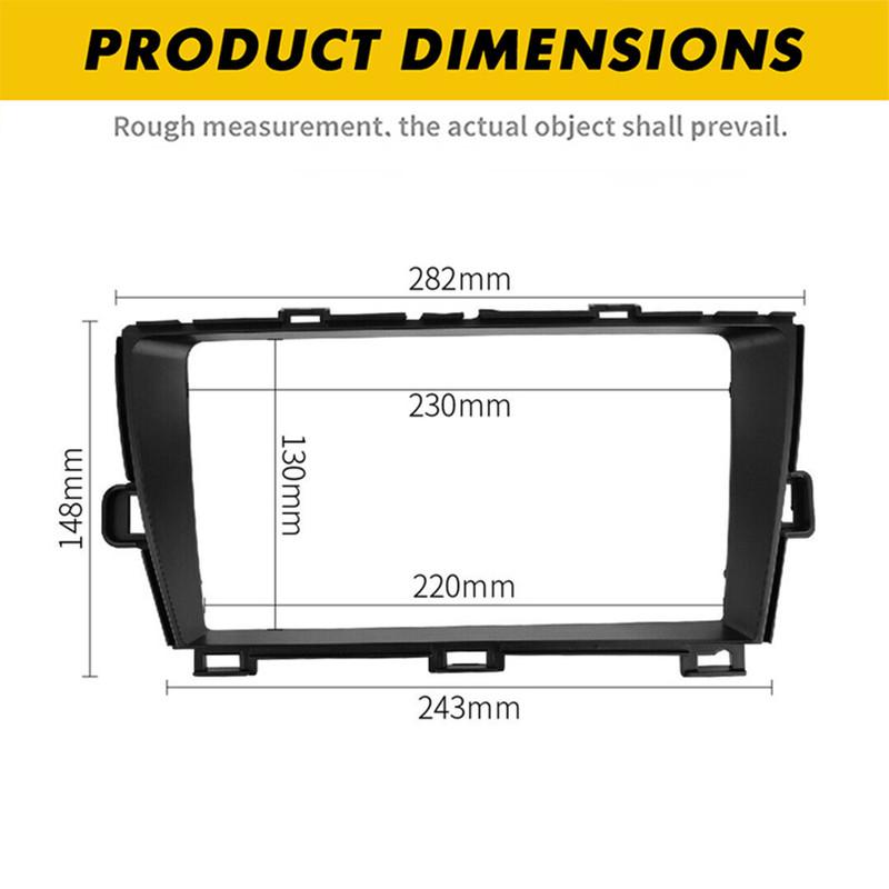 2DIN 9Inch For TOYOTA PRIUS 2009-2012 Car Stereo Radio Fascia Dash Plate Frame Trim