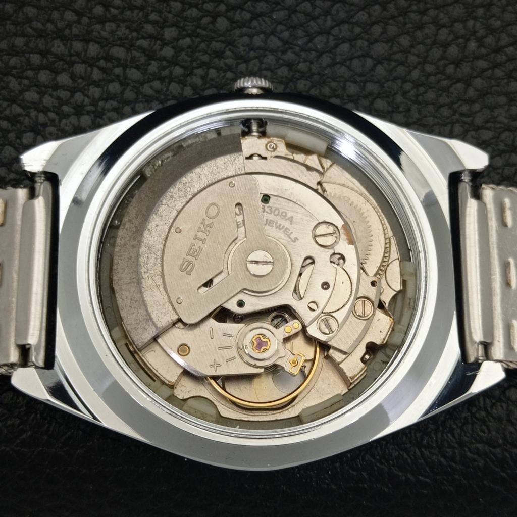 Seiko 5 АВТОМАТИЧЕСКИХ 6309A ВИНТАЖНЫХ ОТРЕМОНТИРОВАННЫХ ЯПОНСКИХ МУЖСКИХ ЗЕЛЕНЫХ ЧАСОВ a441746-1