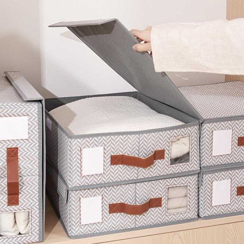 Дышащий Нетканый Материал Контейнер для Постельного Белья Органайзер для Постельного Белья С Пылезащитной Крышкой И Прозрачным Окном