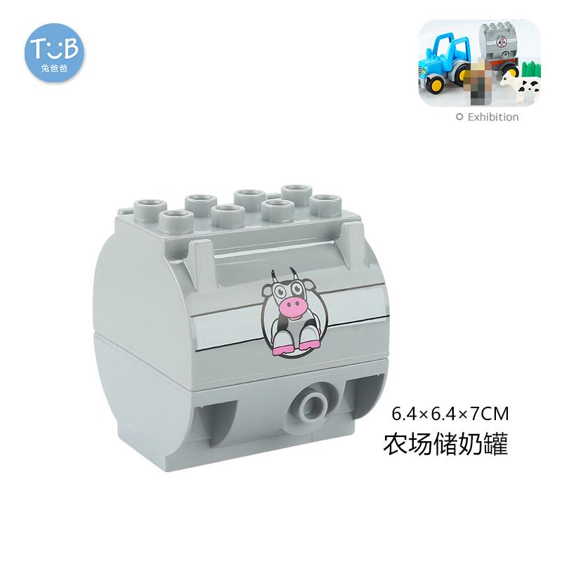 Большой размер Строительные блоки Спортивная машина Автобус Джип Грузовик Аксессуары Кирпичи Совместимые с Duplos Детские Сделай сам Детали Детские Игрушки Подарок