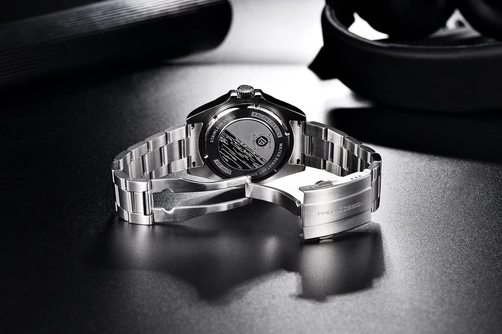 Часы Pagani Design GMT Стрелка Автоматический Механизм Механические Часы с Водонепроницаемостью Керамика Деловые Классические Нержавеющая Сталь Сапфировое Стекло PAGANI DESIGN