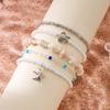 Colorful Polymer Clay Stackable Beaded Friendship Surfer Bracelet Set for Women Girls Boho Y2K Summer Beach Layered Bracelets
