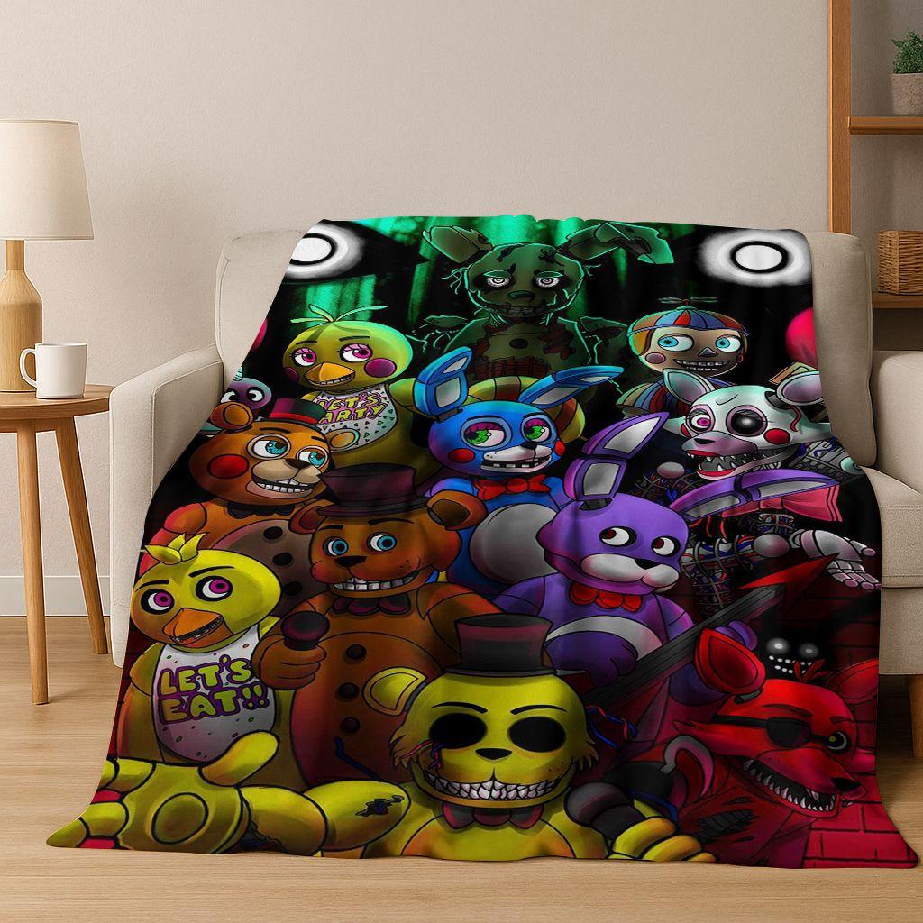 3D F-FNAF Игра Мультяшное Фланелевое Одеяло Мягкое Теплое Плед для Кровати Спальни Комнаты Гостиной Путешествий Кемпинга Пикника Подарок