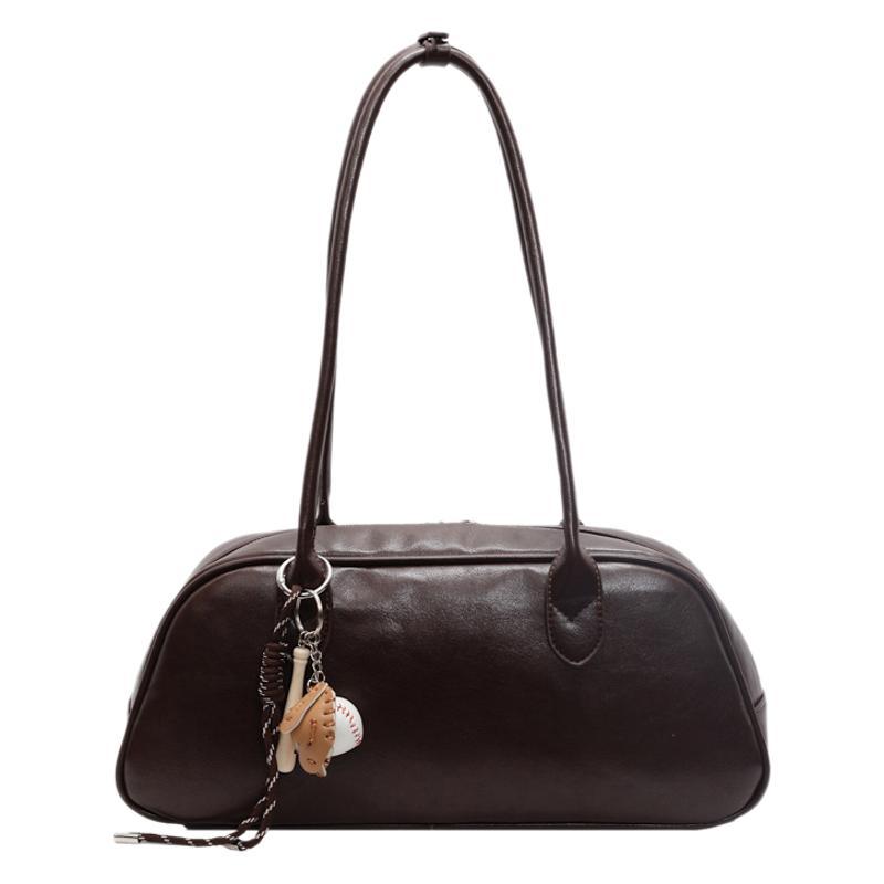 Retro Fashion Versatile Shoulder Bag Autumn and Winter New Niche Design Texture Simple Casual Large Capacity Bowling Bag
