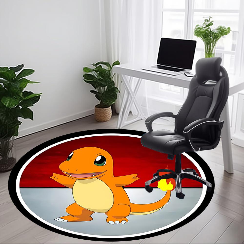 1pc Charmander, PokémonChair Carpet for Office, Non-slip, Soft and Durable Office Rug for Interior Decoration, Perfect for Office yy250925090