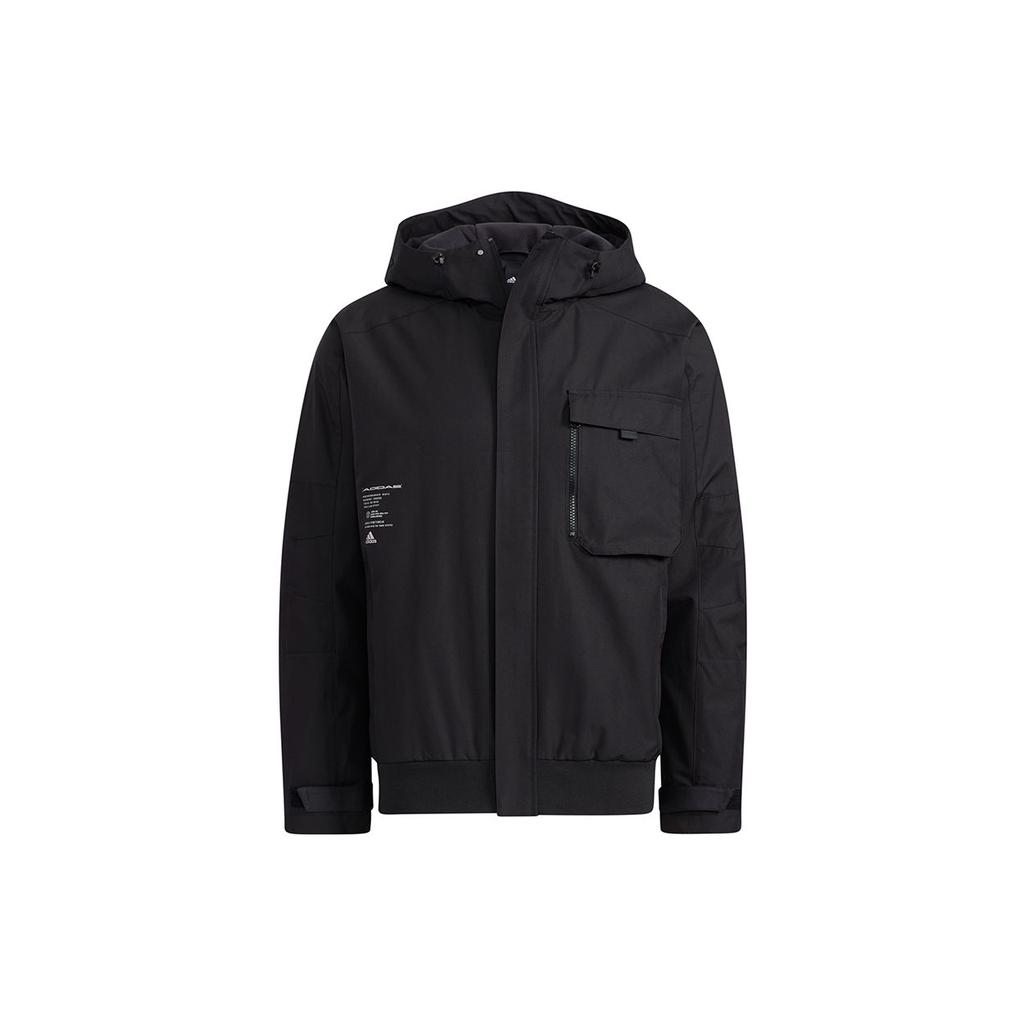 Adidas Utility Jacket With Large Pockets And Hood Men Outerwear Black HD0355