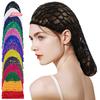 Fashion Women's Elastic Edge Crochet Hair Snood Long Hair Net Mesh Nightcap Turban Headwear for Sleeping