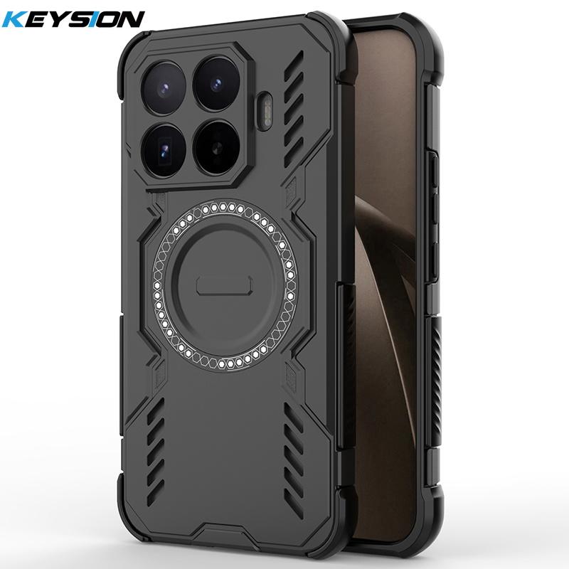 KEYSION Полый чехол с рассеиванием тепла для Xiaomi 17T Pro 5G Силикон+ПК Магнитное охлаждение Ударопрочный чехол для телефона для Xiaomi 17T 5G