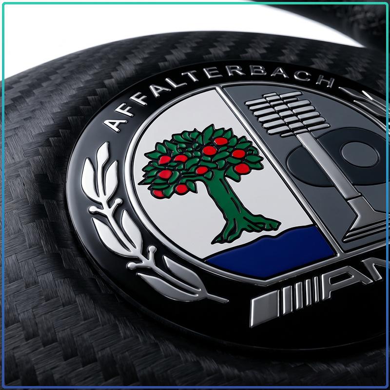 52 ММ AMG Affalterbach Дерево Рулевого Колеса Эмблема Наклейка Глянцевая Смола Декор Наклейка Подходит для Mercedes Benz Седан Внедорожник Спортивный Автомобиль