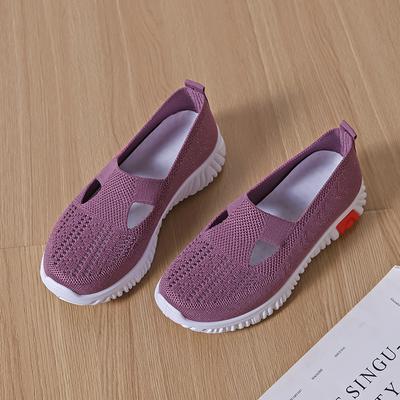 Женские туфли с одной педалью, весенние туфли, легкие туфли с мягкой подошвой, летние дышащие туфли для женщин среднего и пожилого возраста, спортивная обувь для пожилых людей
