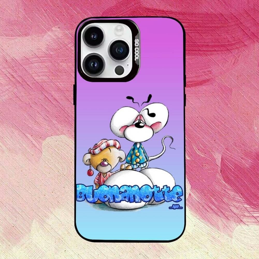 CUTE D-Diddl R-Rat-DR Phone Case For iPhone 17,16,15,14,13,12,11 Plus,Pro Max,XS,Colorful Silver Black Cover