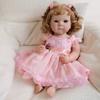 18 Inch Reborn Baby Doll Silicone With Floral Tulle Outfit For Gift And Decor