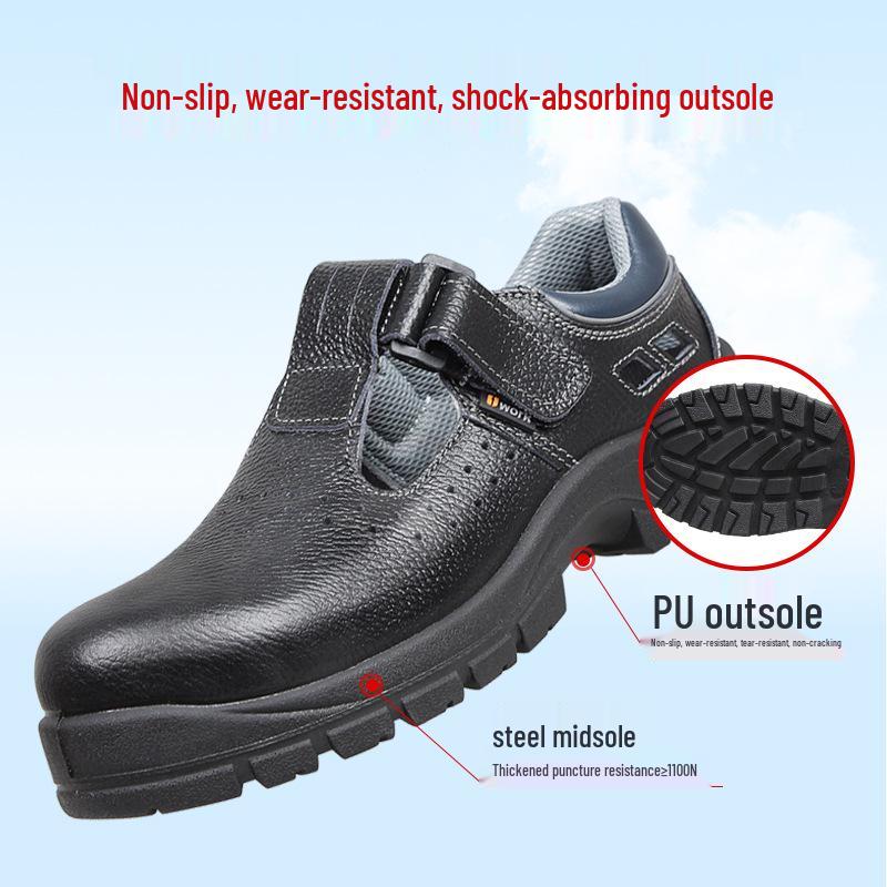 U-work PAL-B1132 Safety Sandals - Breathable, Anti-Smash, 6KV Insulated Labor Protection Shoes.