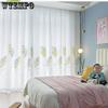 WTEMPO 2 шт., сельские шторы с вышивкой в ​​скандинавском стиле, эркеры для спальни, гостиной, свежие простые перфорированные шторы