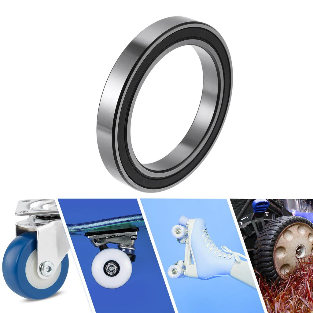 ACROPIX 6919DDU Deep Groove Ball Bearing 95x130x18mm P5 Double Rubber Seal Lubricated Bearing 1 Pc Car Scooter Skateboard Wheel Universal Black Silver