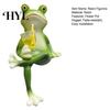 Charming Frog Yard Decor Miniature Figurine Planter Decoration Resin Flower Pot Hugger Plant Garden Statue for Edge Fairy Ornament